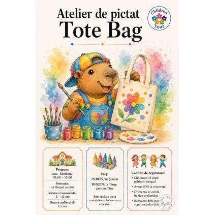 Atelier - Pictură pe Tote Bag #childrentour