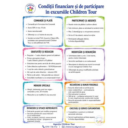 Conditii financiare si de participare in excursiile Children Tour #childrentour