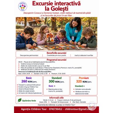 Excursie la Golesti-Pitesti cu activitati incluse #childrentour