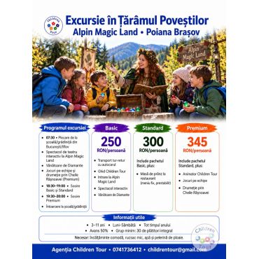 Excursie in Taramul Povestilor:  Alpin Magic Land Poiana Brasov #childrentour