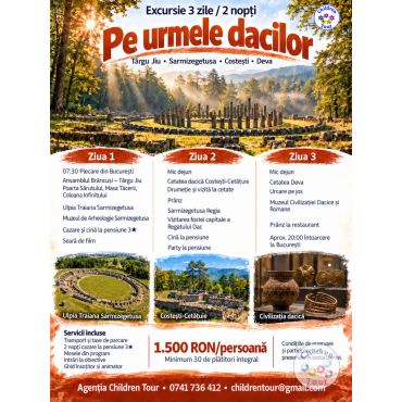 Excursie 3 zile "Pe Urmele Dacilor" #childrentour