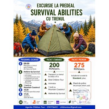 Excursie la Predeal ''Survival Abilities'' cu trenul #childrentour